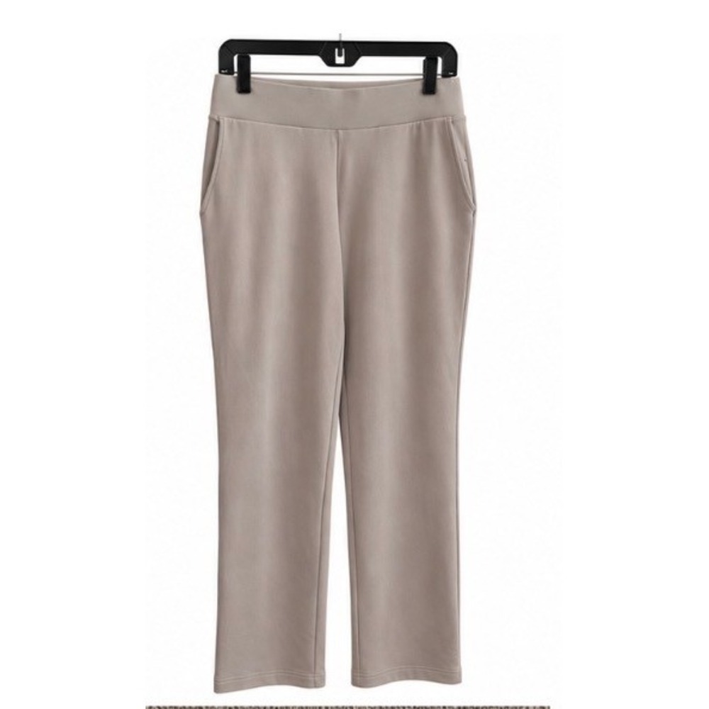 J. Jill Affinity French Terry Pants Womens XS Taupe New Slim Leg Pull On Pocket
